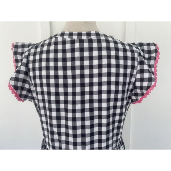 NWT Andree by Unit Black White Check Tiered Dress Small - Picture 8 of 14